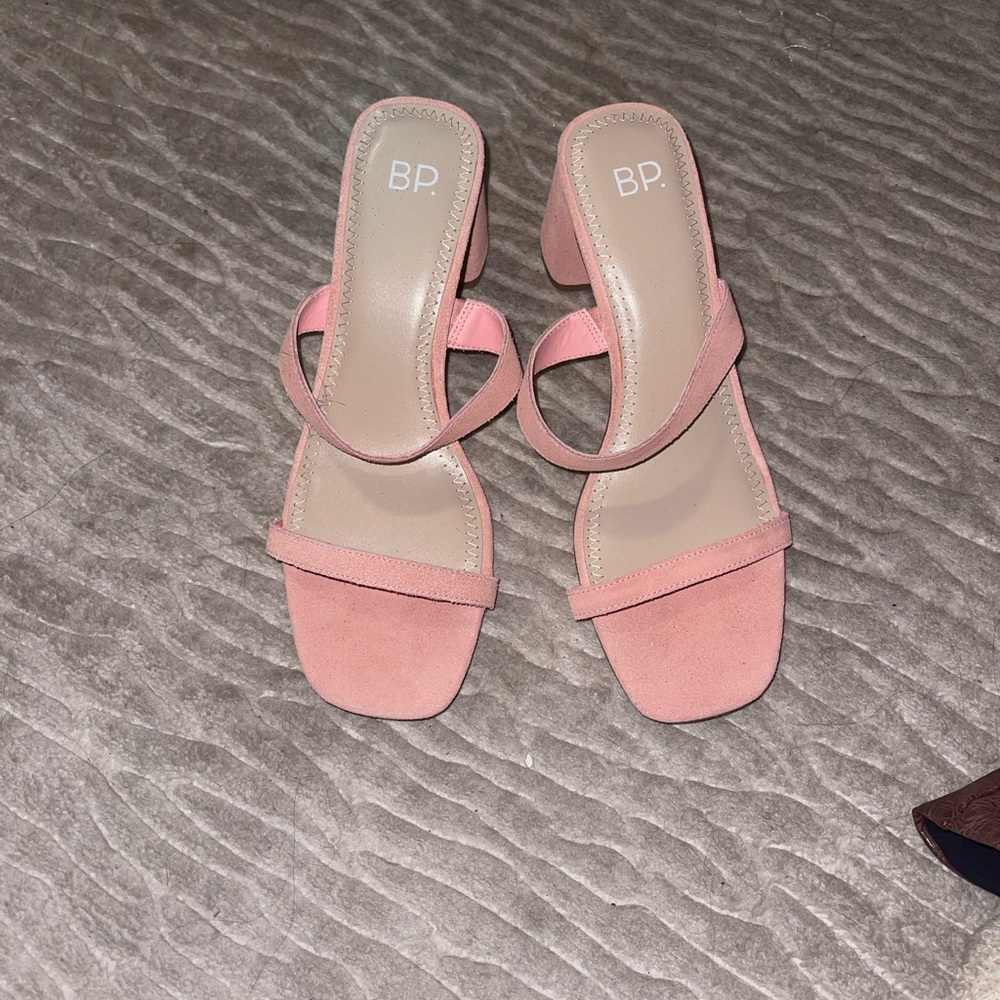 B.P Pink Suede Heels